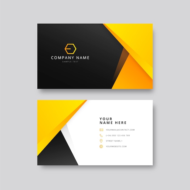 Gradient abstract business card