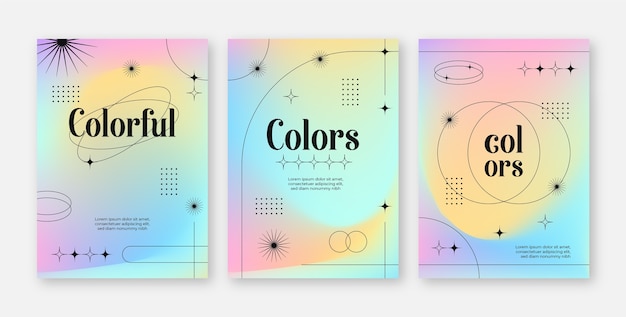 Gradient abstract  cover template