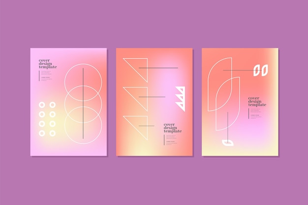 Gradient abstract covers collection