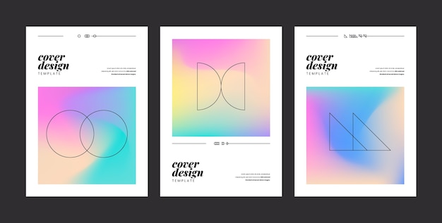 Free vector gradient abstract covers set