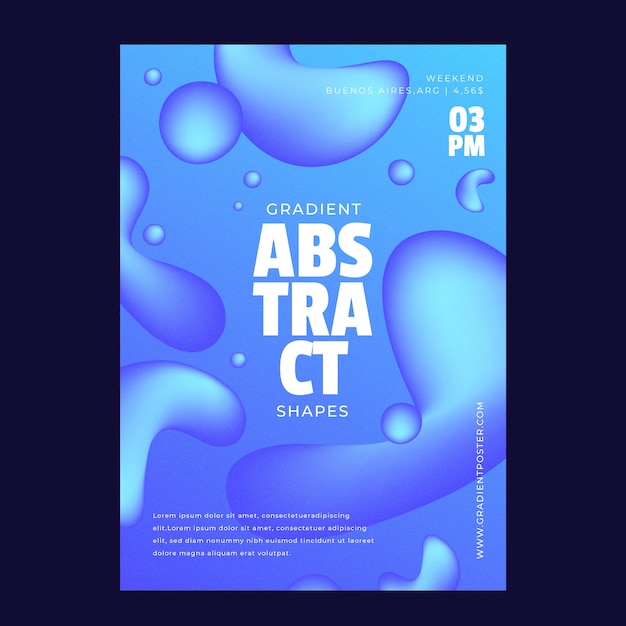 Free vector gradient abstract flyer design