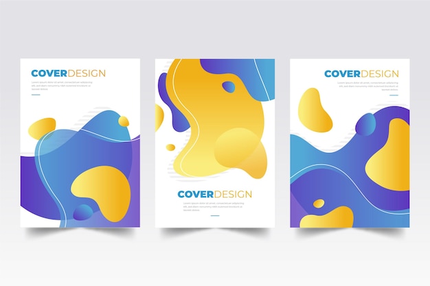 Free Vector gradient abstract shapes cover collection