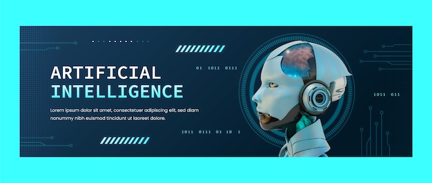 Free Vector gradient artificial intelligence   twitter header