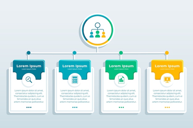 Free Vector gradient audit infographic template