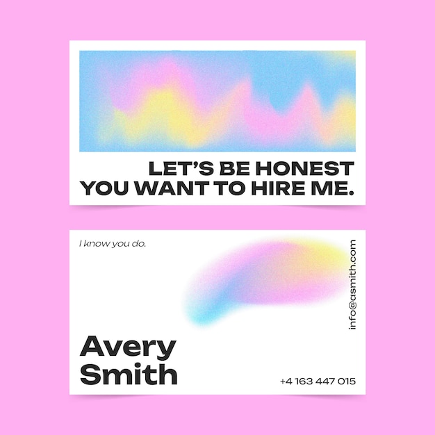 Gradient authentic business card template