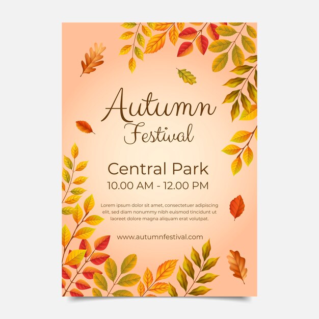 Gradient autumn template design