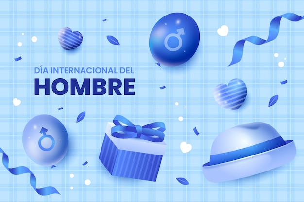 Free Vector gradient background for men's day celebration in spanish