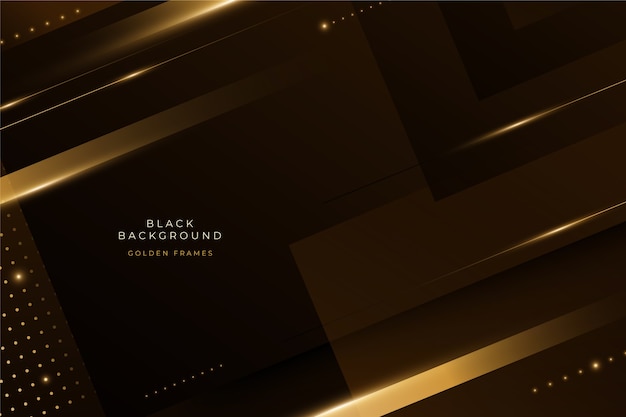 Free Vector gradient background with golden frames