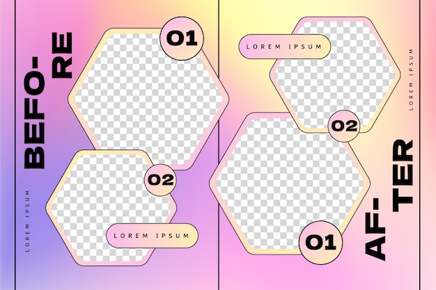 Free Vector gradient before and after background template