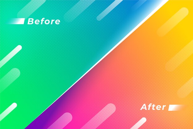 Gradient before and after wallpaper template