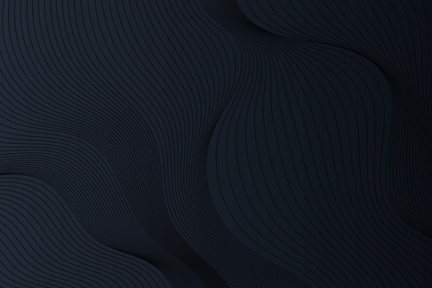 Free Vector gradient black background with wavy lines