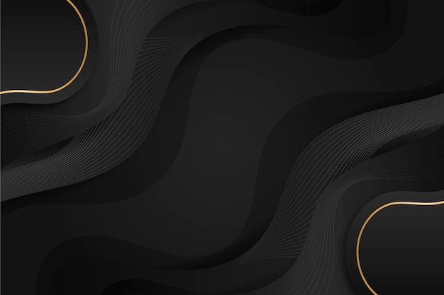 Gradient black background with wavy lines