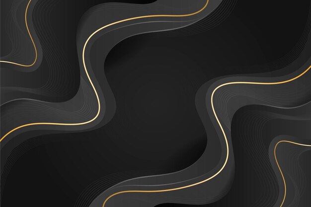 Gradient black background with wavy lines