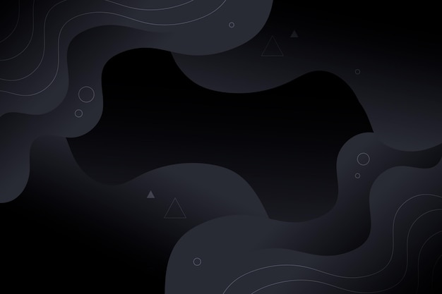 Free Vector gradient black background with wavy lines