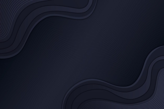 Free Vector gradient black background with wavy lines