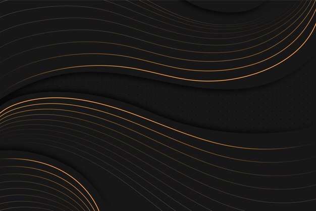 Free Vector gradient black background with wavy lines