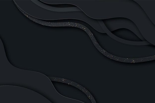 Free Vector gradient black background with wavy lines