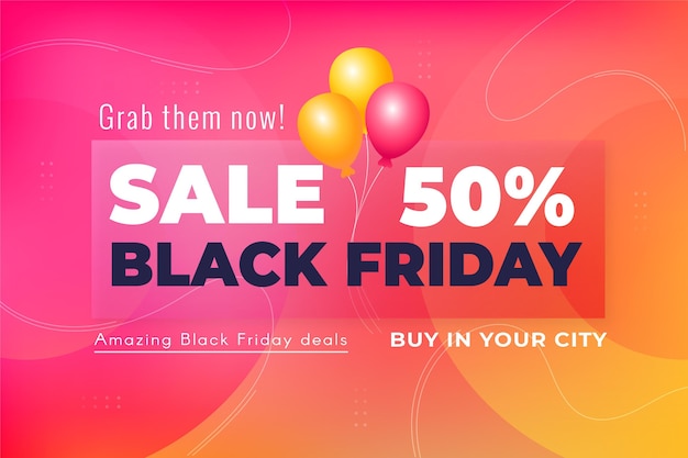 Free Vector gradient black friday concept