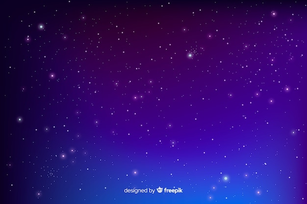 Free Vector gradient blue starry night background