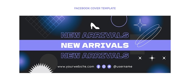 Gradient boutique facebook cover template