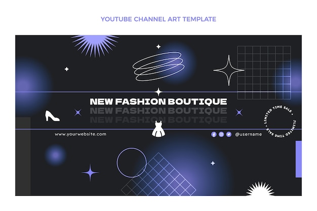 Gradient boutique youtube channel art