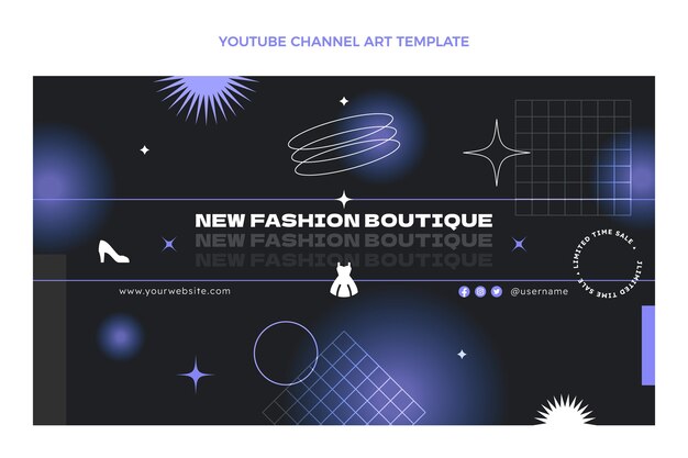 Gradient boutique youtube channel art