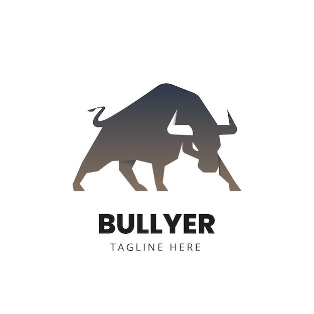 Free Vector gradient bull logo