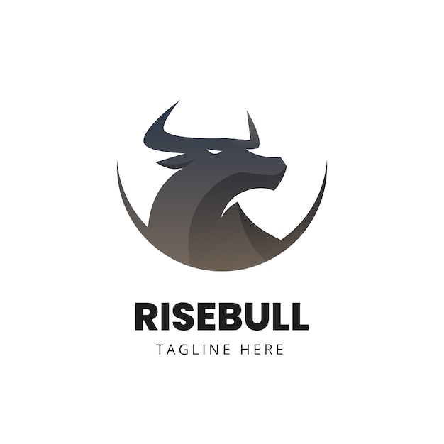 Free Vector gradient bull logo