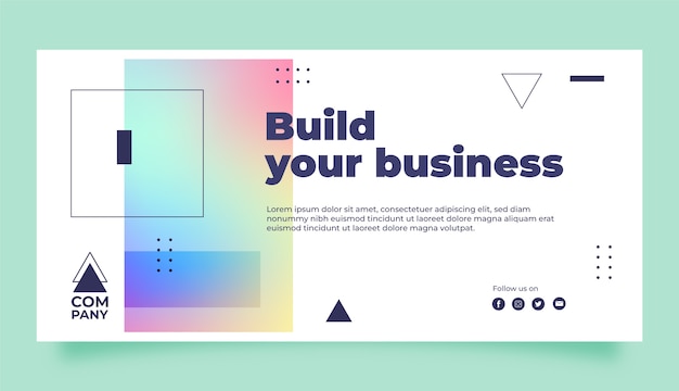 Gradient business horizontal banner