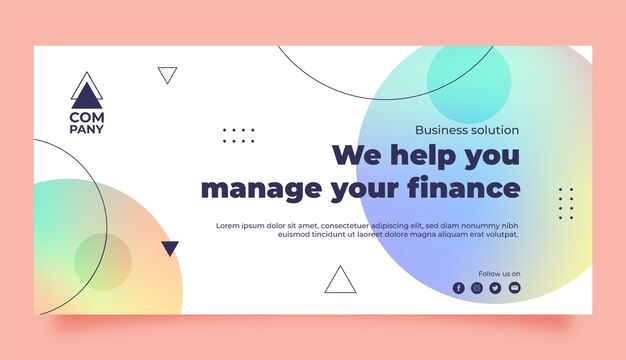 Gradient business horizontal banner