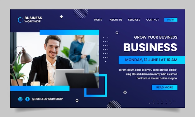 Gradient  business workshop template design