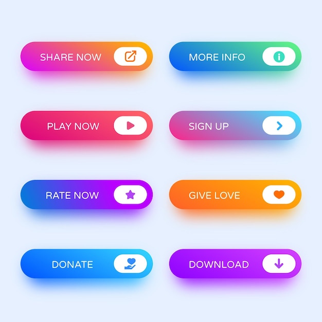 Gradient call to action buttons