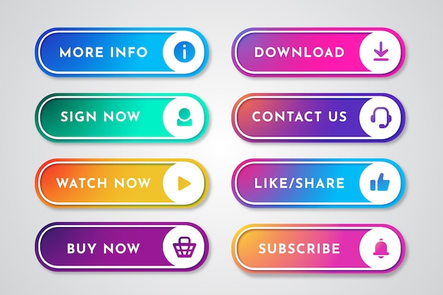 Free Vector gradient call to action buttons