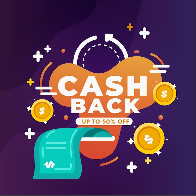 Free Vector gradient cashback concept