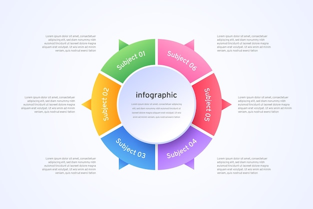 Gradient circular diagram infographic