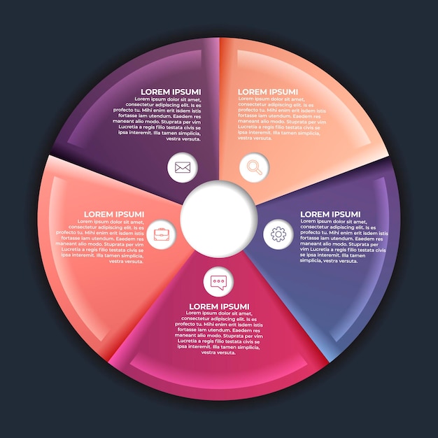 Gradient circular diagram infographic