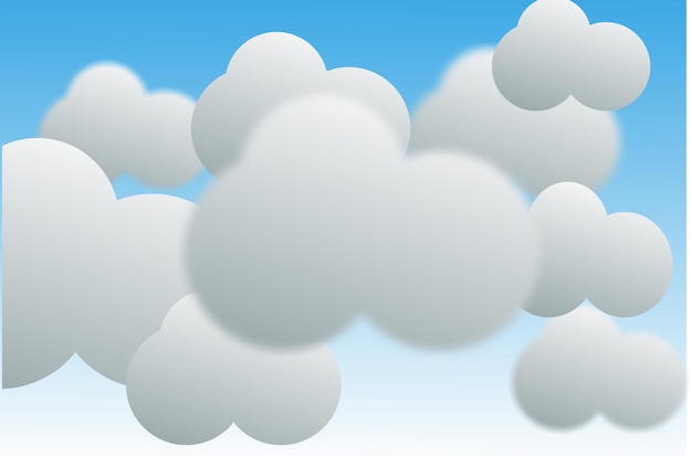 Free Vector gradient cloud background blue color