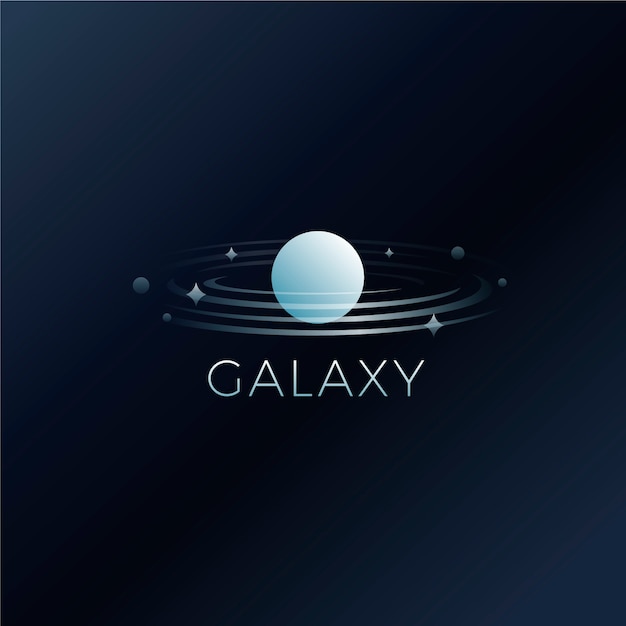 Free Vector gradient colored galaxy logo template