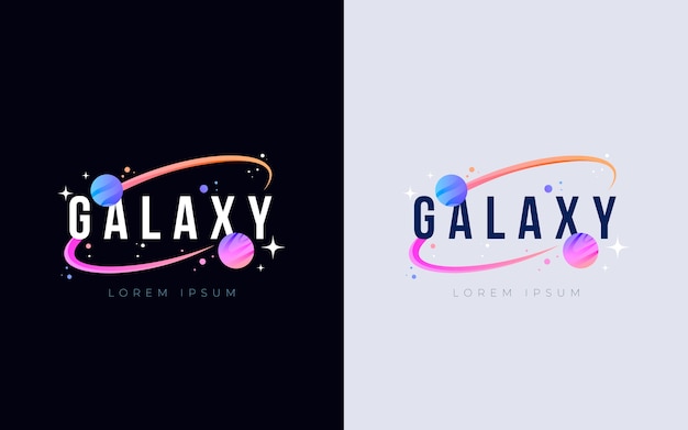 Free Vector gradient colored galaxy logo