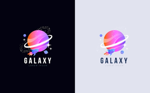 Free Vector gradient colored galaxy logo