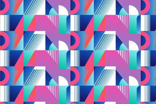 Free vector gradient colour blocked pattern design