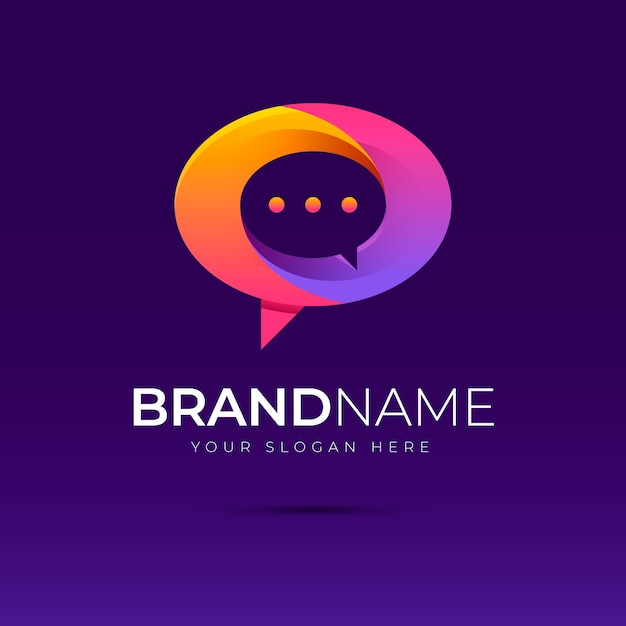 Gradient communication logo template