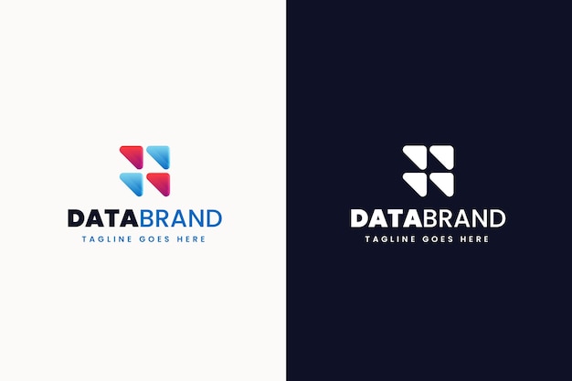 Free Vector gradient data logo template