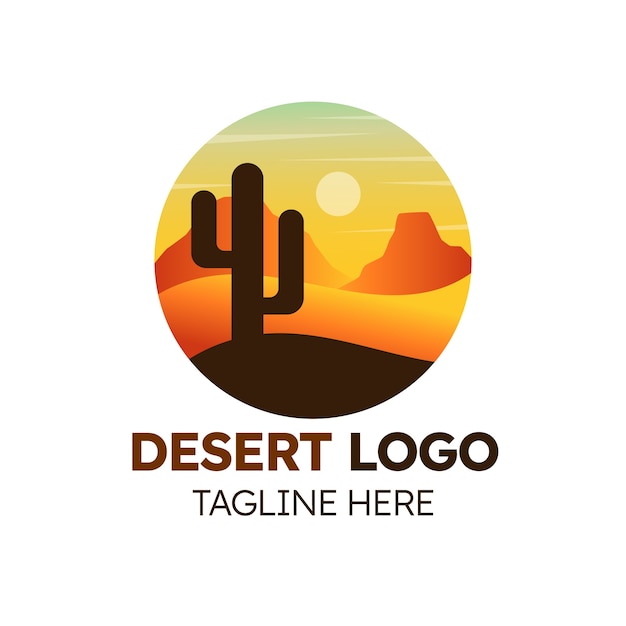 Free Vector gradient desert logo  template