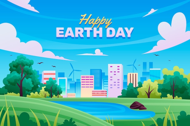 Free vector gradient earth day background