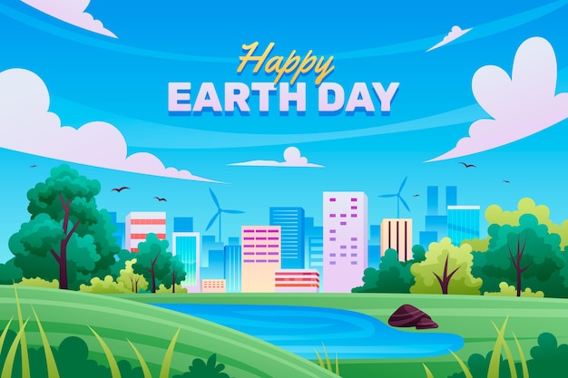 Gradient earth day background