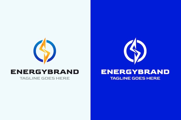 Free Vector gradient energy logo design template