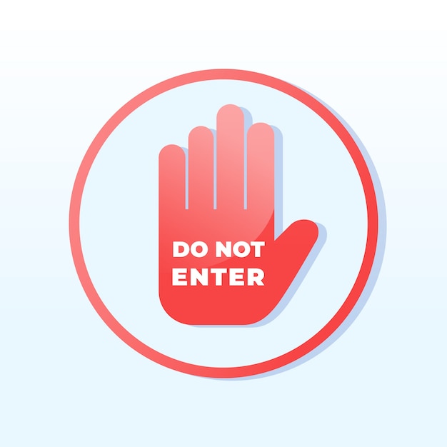 Free Vector gradient do not enter sign