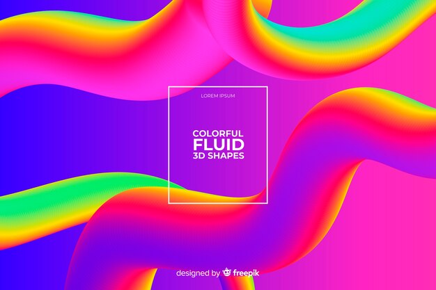 Gradient fluid shapes background