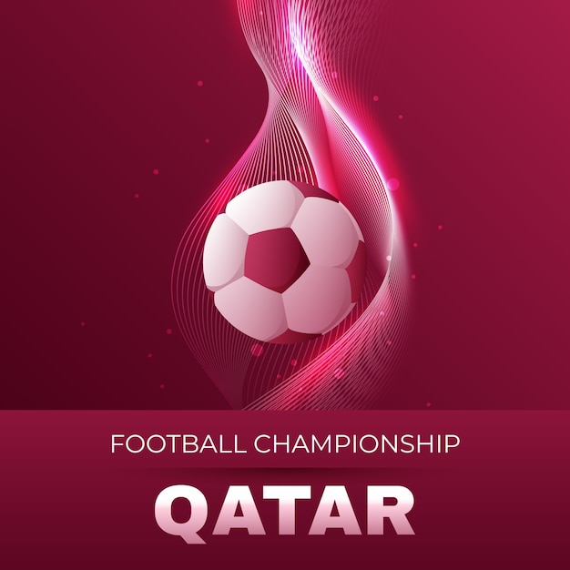 Free Vector gradient football championship illustration